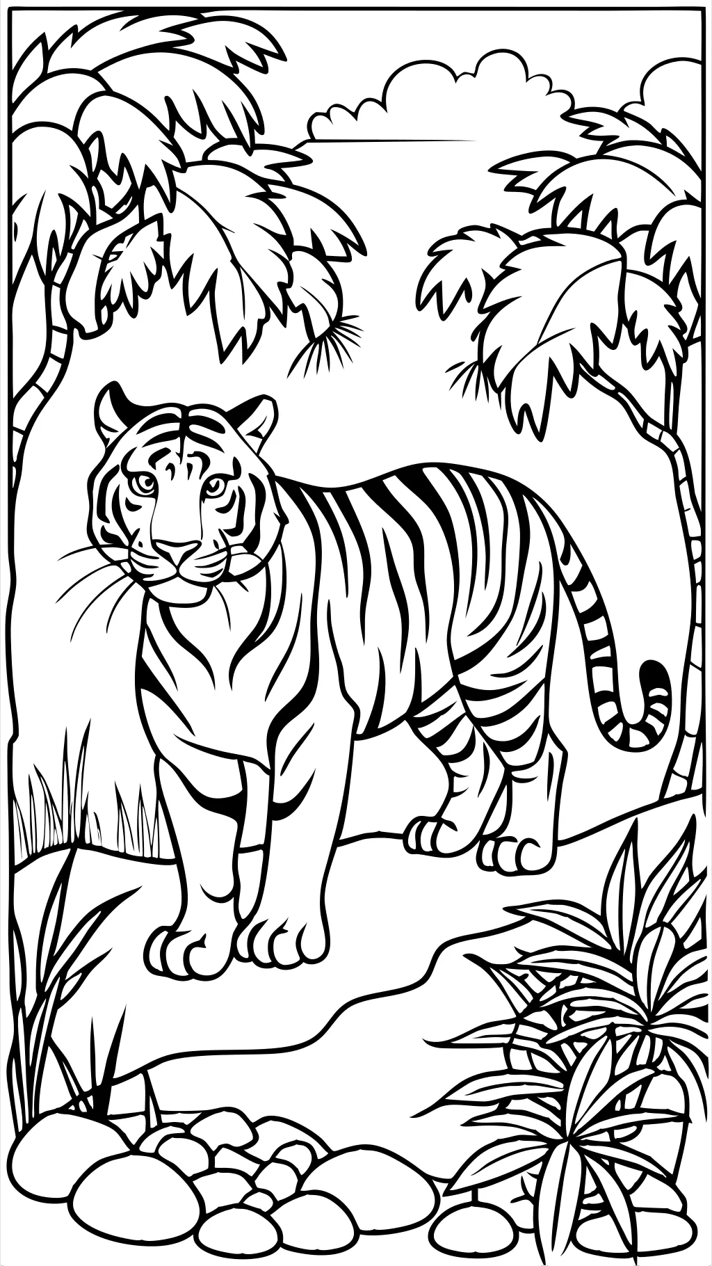 tiger coloring page